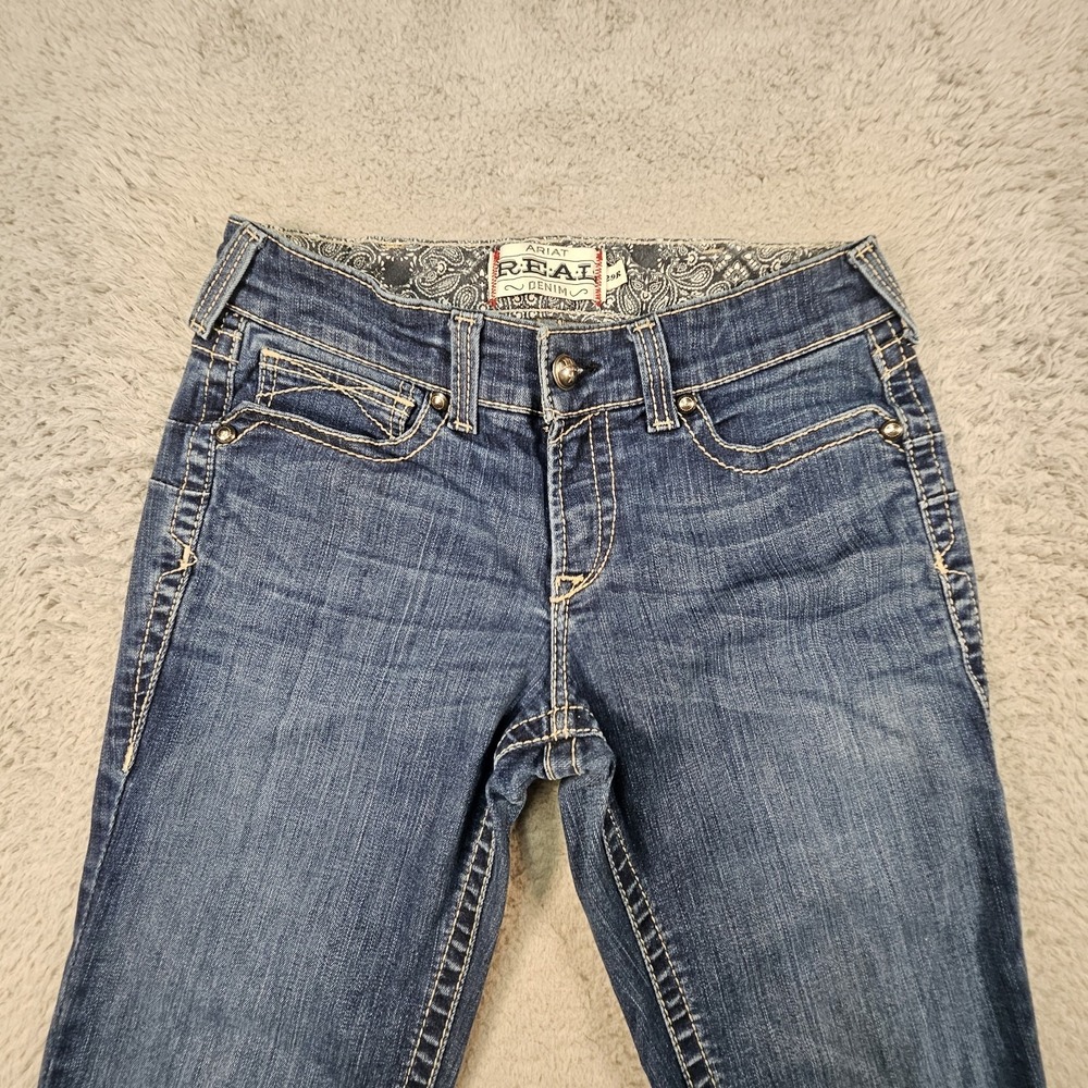 Ariat Jeans Womens 29R Bootcut Mid Rise Western Cowgirl Gorpcore - Picture 2 of 16